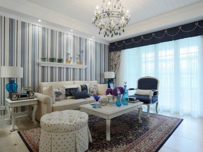 恒昌未来城103平米田园地中海风格装修案例