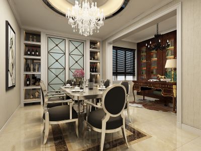 海亮国际现代简约风格123平米装修效果图案例