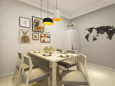 建发枫林湾现代简约风格92平米装修效果图案例