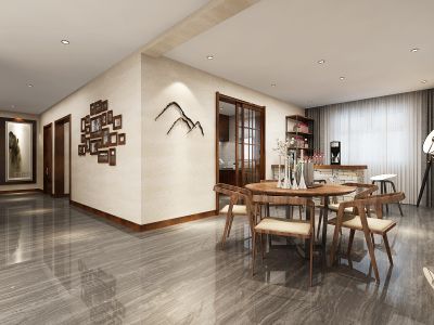 建发枫林湾混搭风格192平米装修效果图案例