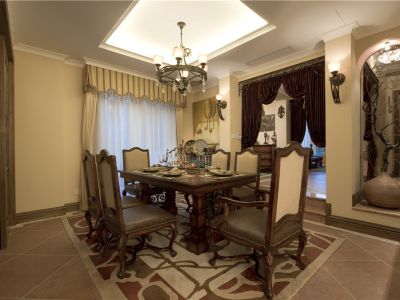 美式风格138㎡平层装修案例