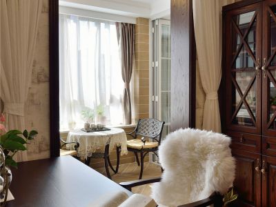 三居室美式复古平层126㎡装修案例