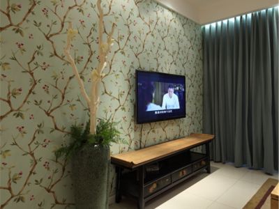 三居室混搭风格装修案例133㎡