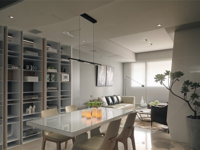 京能天下川现代简约风格100平米装修效果图案例