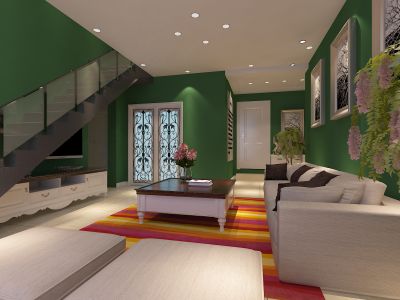 建发宝湖湾混搭风格100平米装修效果图案例