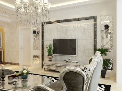 永泰城欧式风格114平米装修效果图案例