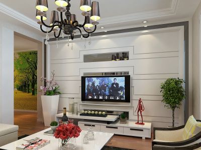 阅海万家E区现代简约风格132平米装修效果图案例