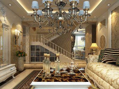 海亮国际社区欧式风格300平米装修效果图案例