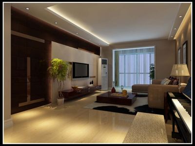 瑞景家园现代风格130平米装修效果图案例