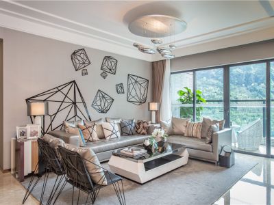 后现代风格三居室装修案例效果图