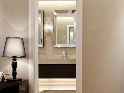 现代风格三居室北塔书院装修效果图