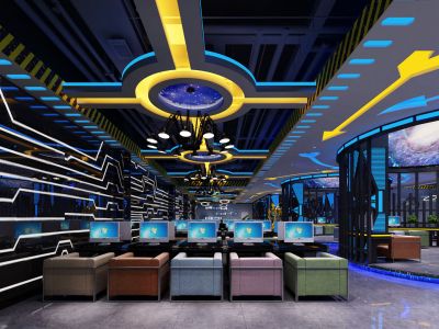 733平米网咖_网吧_网络会所装修设计装修案例