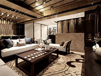 长城花园西区143㎡中式风格装修案例效果图