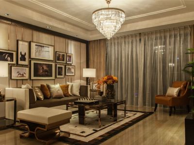 建发枫林湾163㎡后现代风格装修案例效果图