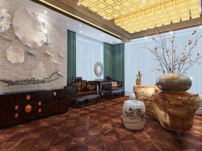 璞玉岛410平中式风格装修案例