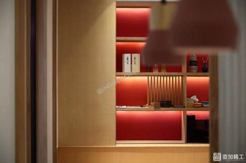 2020日本料理店储物柜装修效果图