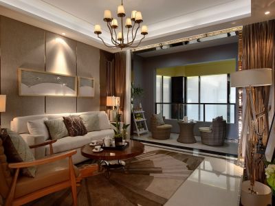 银子湖水都三区123㎡现代简约风格设计装修案例