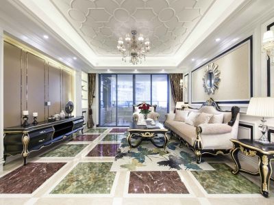 建昌小区120㎡欧式三居室装修案例