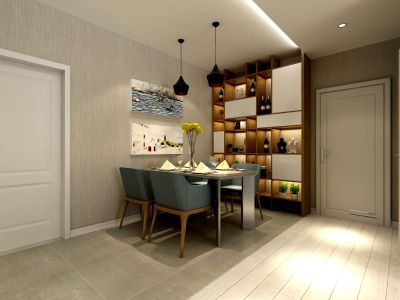 123平米二居室装修案例