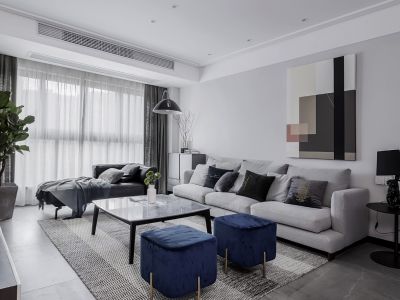 正祥林语墅三居130平现代风格装修案例