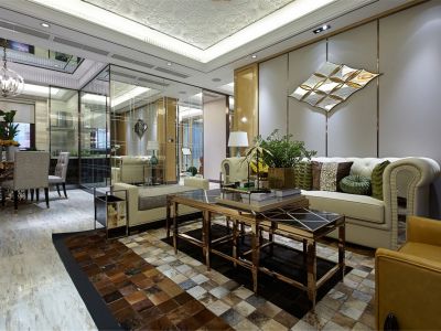 宝湖福邸128平米现代简约风格装修效果图