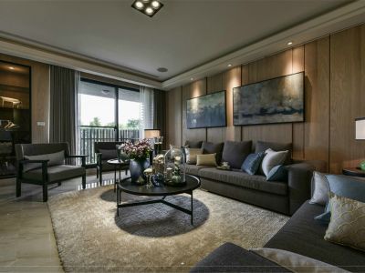 澳海熙园100平米现代简约装修效果图