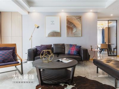 临江景苑现代170平平层装修案例