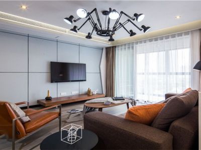 当代华府现代简约110平三居室装修案例