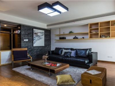 格兰英郡现代123平三居室装修案例