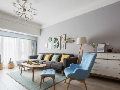 中铁城两居89平现代风格装修案例