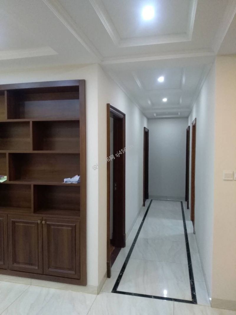 135平米三居室中式风格室内过道走廊窗户装潢设计效果图