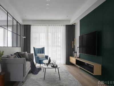 人居盛和林语三居108平现代风格装修案例赏析