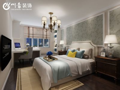 万达文旅城三居122平现代风格装修案例
