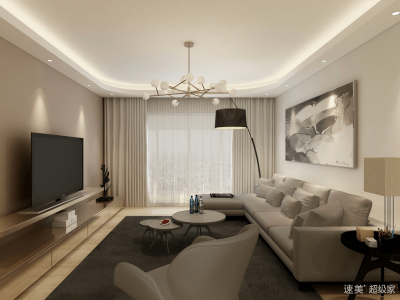 就掌灯北欧145平四居室装修案例