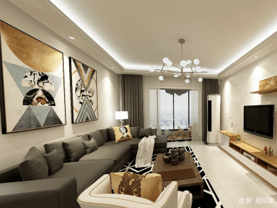 美好时光轻奢120平三居室装修案例