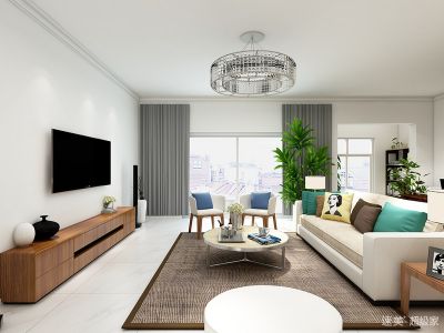 雅居乐十里花巷简欧101平三居室装修案例