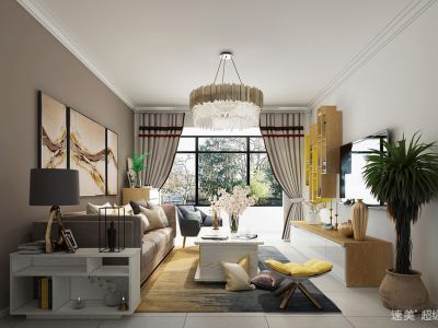 花样年花样城现代风格83平二居室装修案例