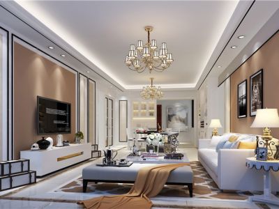 远洋城·天曜北欧112平三居室装修案例