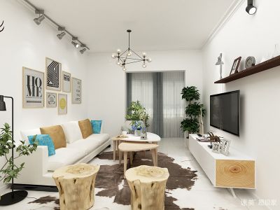 恒大御龙天峰简欧107平三居室装修案例