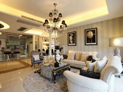 恒大金碧天下混搭220平四居室装修案例