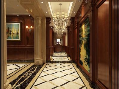 英郦庄园欧式138平三居室装修案例