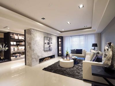 华侨城现代120平三居室装修案例