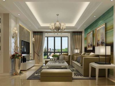 南城都汇简欧112平三居室装修案例