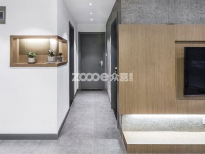 招商雍华府北欧112平三居室装修案例