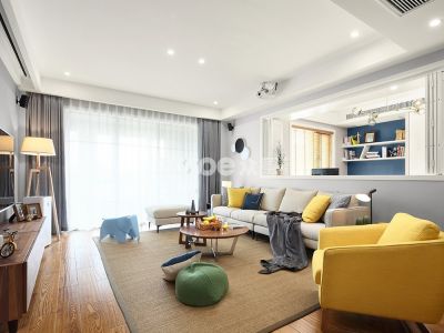 御嶺春天北欧128平三居室装修案例