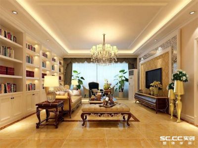 金海国际190平米三居室欧式风格装修效果图