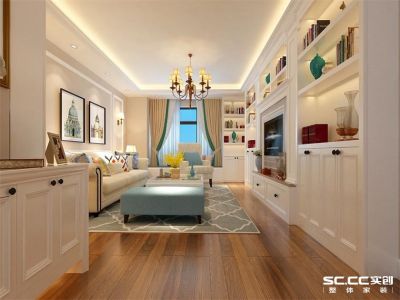 朝阳北路52号院130平米美式风格装修效果图