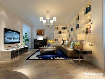 世纪城136平米三居室现代风格装修效果图案例