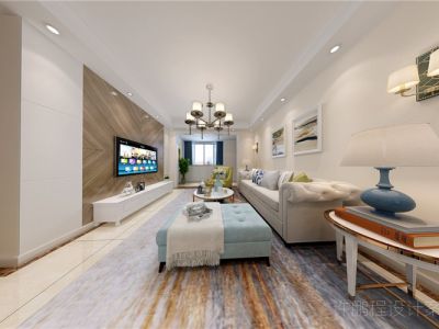 水岸青城简欧126平三居室装修案例