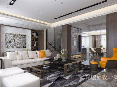 保利香樟郡现代简约269平四居室装修案例